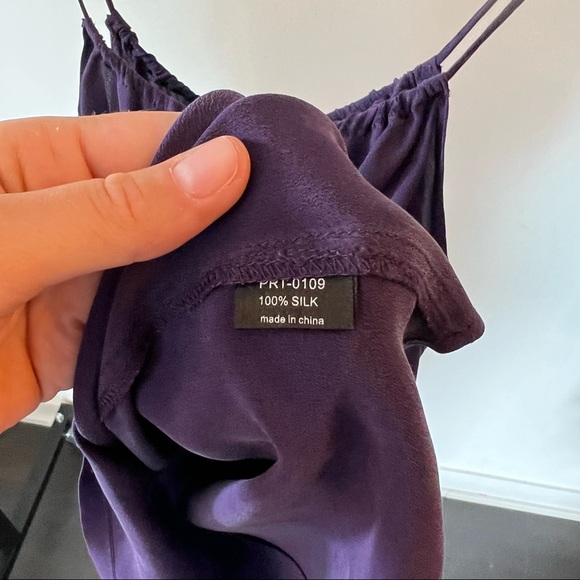 Olivaceous Silk tank | Purple, Small - Picture 4 of 4